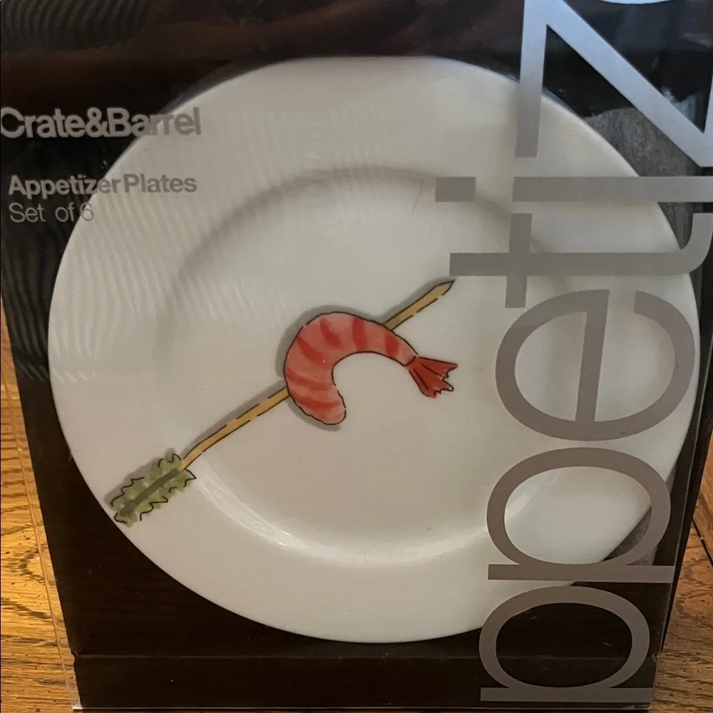 Crate‎ and Barrel Nancy Green Tidbits Appetizer Plates